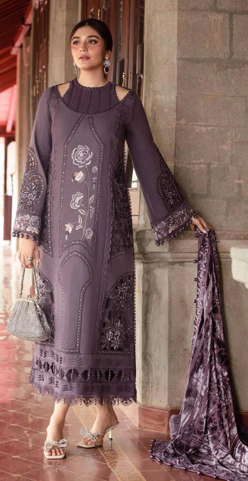 Women Stitched Maria B. Embroidered Suit